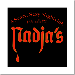 Nadjas, a Scary Sexy Nightclub for Adults (red & yellow) Posters and Art